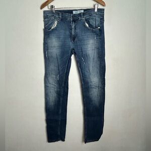 Reason Distressed Blue Skinny Jeans